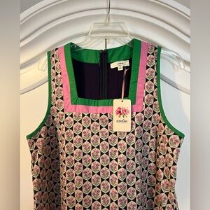 Entro Pink and Green Geometric Mini Dress.    “My Sweet Side Navy
Printed Dress”